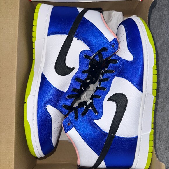 Nike Dunk High Blue Satin W Size 12 Womens/10.5 Mens DV2185-100 NIB - Picture 11 of 12